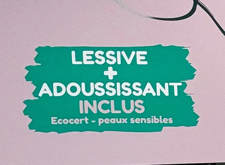 Lessive et adoucissant inclus, Ecocert peaux sensibles